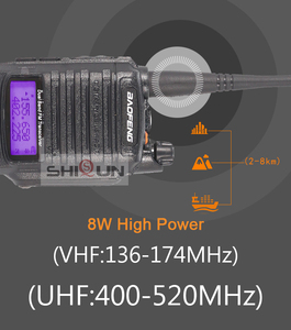 Walkie Talkie Baofeng UV-9R artı 8W kablosuz interkom IPX7 su geçirmez UHF VHF Walkie Talkie UV9R 2 yönlü radyo uzun menzilli - Product Image 2