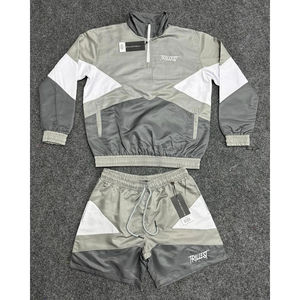 Ensemble veste courte coupe-vent deux pièces personnalisé pour l'été Ensemble short de survêtement coupe-vent pour homme - Product Image 2