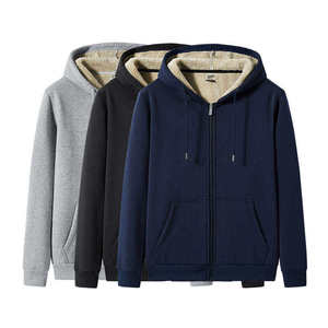 Sweat à capuche surdimensionné doublé en polaire épaisse 100% coton avec logo personnalisé pour homme - Product Image 1