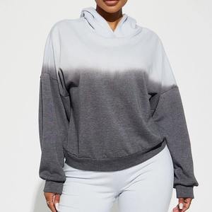Sweat-shirts à capuche oversize bicolores lavés pour femmes, de la meilleure qualité, pour l'hiver, grandes tailles, écologiques, avec logo personnalisé, commandes en gros - Product Image 4