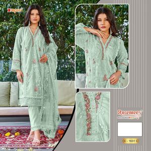 Nuevo diseñador tradicional indio pakistaní Salwar Kameez traje con el último vestido elegante de trabajo bordado - Product Image 3