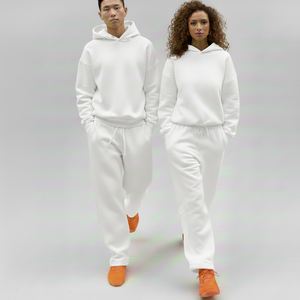 Ensemble de sweat-shirt d'hiver personnalisé pour homme avec strass, sweat-shirt à fermeture éclair vintage délavé, pantalon de survêtement délavé, streetwear surdimensionné Y2K - Product Image 1