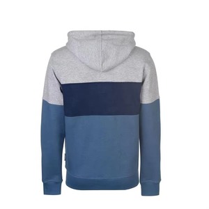 Sudadera con capucha de algodón 100% personalizada para hombre, Sudadera con capucha de lana con cremallera de bloque multicolor para la temporada de otoño - Product Image 3