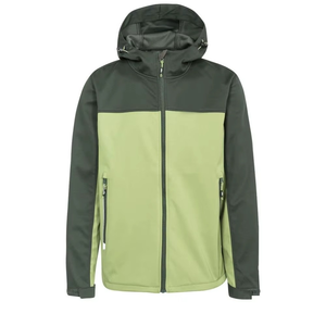 Chaqueta Softshell con Capucha para Hombre, Dos Tonos, Cierre Completo, Resistente al Viento, Impermeable, Transpirable, Ropa de Trabajo para Exteriores - Product Image 1