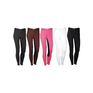 Proveedor directo de fábrica, logotipo personalizado, Jodhpurs, superventas, parche protector para la rodilla, calzones, función de espinilleras, cuero hecho para montar - Product Image 1
