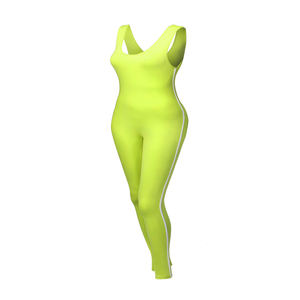 Combinaisons et combinaisons sans manches sexy pour femmes-Barboteuses d'entraînement moulantes taille plus Combinaisons et combishorts respirantes - Product Image 2