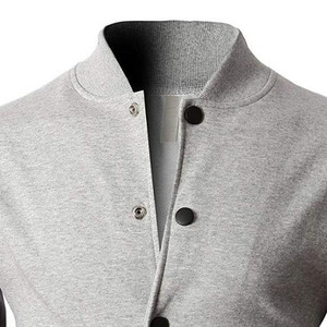 Manteau en laine pour hommes haut de gamme veste bombardier d'hiver solide de haute qualité avec col tournant Style Streetwear universitaire régulier - Product Image 3