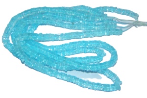 Cuentas de piedra de Topacio Azul Topacio azul natural Piedra preciosa Forma de neumático Cuentas espaciadoras Heishi - Product Image 2