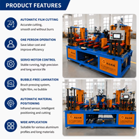 Machine de laminage automatique de film protecteur pour profilés en aluminium avec découpe automatique du film par PLC, haute productivité