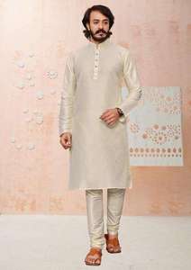 High Quality Banglori Silk <b>Mens</b> Kurta Pyjama For <b>Men</b> Comfortable <b>Festive</b> Attire Stylish Look Modern Silhouette For <b>Festive</b> <b>Wear</b> - Product Image 6