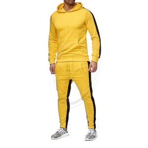 Ensemble de vêtements de sport décontractés pour hommes, sweat-shirt 2 pièces de haute qualité, pantalon de survêtement à capuche zippé, survêtement de marque à la mode avec logo - Product Image 1