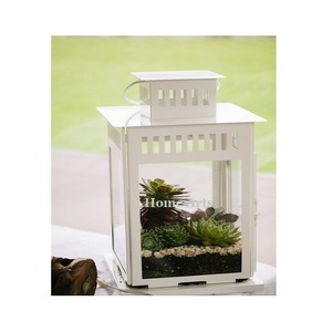 Linterna colgante de hierro y vidrio, diseño atractivo, forma personalizada, linterna decorativa para boda con buena calidad - Product Image 5