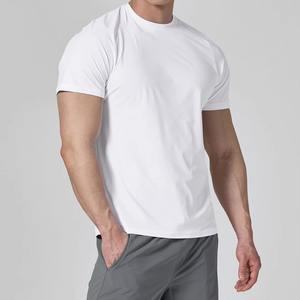 Logo personnalisé plaine vierge respirant Gym Ftiness T-Shirt séchage rapide 85% polyester 15% Spandex décontracté Fit T-Shirt pour hommes - Product Image 1