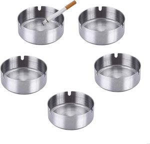 Fourniture d'usine Ruban Forme Ronde Cendrier En Acier Inoxydable Résistant Aux Hautes Températures Sans Couvercle Cendrier - Product Image 3