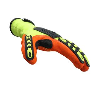 Paume industrielle protéger les gants de sécurité en cuir anti-vibration rembourré gants résistant aux chocs gants de travail pour la construction - Product Image 6