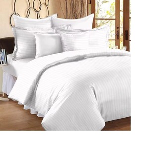 Juego de sábanas de algodón blanco al por mayor para hotel y hogar para sábanas suaves y transpirables ajustadas y planas disponibles a granel - Product Image 3