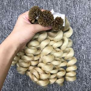 Venta caliente VQ Hair 100% Extensiones de cabello crudo vietnamita 100g Máquina ondulada de punta plana Cabello humano de trama Doble - Product Image 4