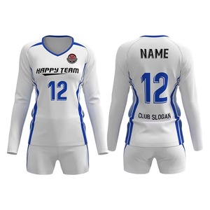 ชุดกีฬาผ้าโพลีเอสเตอร์แห้งเร็วเครื่องแบบวอลเลย์บอลแขนเต็มปรับแต่งได้ - Product Image 1