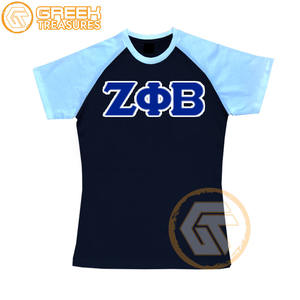 T-shirts décontractés pour femmes Zeta Phi Beta personnalisés en gros vêtements de sororité coton polyester respirant de haute qualité logo personnalisé - Product Image 5