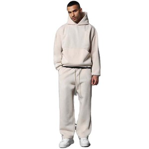 OEM calidad hombres Boxy recortada de gran tamaño Dropshoulder pulóver Sudadera con capucha de algodón personalizado Streetwear bordado Technics con capucha NUEVO - Product Image 1