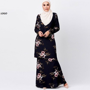 2025 Venta caliente mujeres islámicas Abaya ropa islámica elegante frente impreso mujeres musulmanas transpirables Abayas - Product Image 1