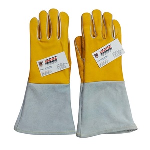 OEM amarillo soldadura Tig soldador guantes palo soldador guantes resistente Premium argón soldadura guantes - Product Image 2