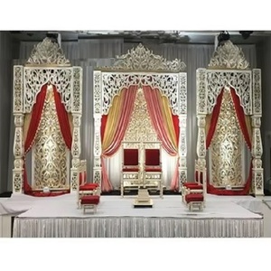 Escenario de Boda Estilo Bollywood, Mandap Nuevo Estilo, Mandapam Ligero de Bajo Precio, Escenario Cultural Indio para Eventos Globales, Nueva York - Product Image 1