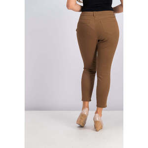 Jeans Skinny da Donna Style Co, Taglio Curvy, Vita Alta, Marrone Scuro, Taglia 10P, Denim Traspirante, Pantaloni Semplici a Sigaretta, Stile Boyfriend - Product Image 2
