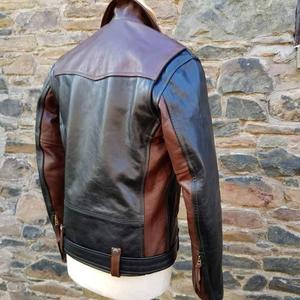 Factory-Made Men's Leather Jackets Custom Labels Comfortable Size Stand Collar Winter Waterproof Breathable Canvas <b>Fabric</b> Hot - Product Image 4