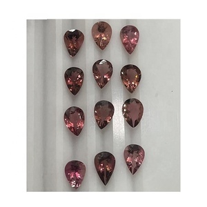 Turmalina Rubelita Natural al por Mayor, Corte Pera, Calibrada, Piedras Sueltas Semipreciosas Rosas para la Elaboración de Joyería Fina - Product Image 1