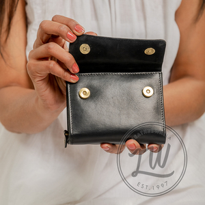 LW Trending 2024 Fashion Women's Genuine Leather <b>wallet</b> Bohemian Hair Bag <b>Zip</b> Closure Single Handle Summer Spring - Product Image 2