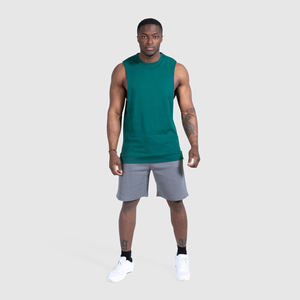 Haut de sport sans manches pour hommes, débardeur doux, 100% Polyester, séchage rapide, vêtements de sport, été - Product Image 6