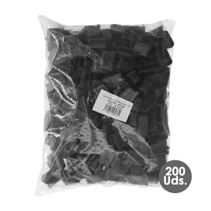 Tappo Terminale Rettangolare in Plastica per Interni Nero. 40x20 mm. Confezione da 200 Unità. - Product Image 3