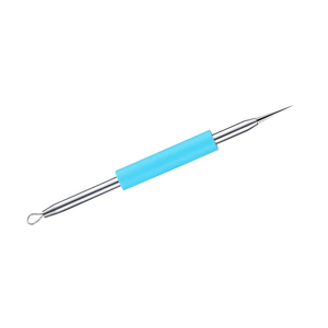 Herramientas de cuidado de la piel de acero inoxidable de diseño muy único, removedor de espinillas, extractor de acné de espinillas, Color negro - Product Image 4