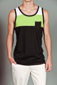 เสื้อแขนกุดแห้งเร็วสำหรับผู้ชายสำหรับฤดูร้อนเสื้อกล้ามเล่นกีฬามีกระเป๋าด้านหน้าขนาดเล็กและทรงสี่เหลี่ยม - Product Image 5