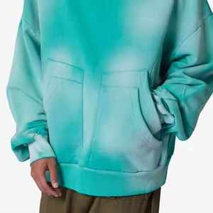 Sweat à capuche en coton doux 100% personnalisé avec lavage à l'acide pour hommes, patchwork numérique, surdimensionné, respirant, fermeture éclair, polaire, hiver 2026 - Product Image 5