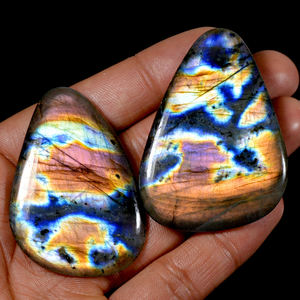 Multi fuego Natural labradorita Briolittes Palma piedra hermoso Flash potente cristal de cuarzo piedra curativa para la intuición Minera - Product Image 1