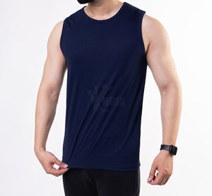 Camiseta sin mangas para hombre, chaleco holgado personalizado para Fitness, chaleco transpirable de algodón de secado rápido, chaleco colorido sin mangas para gimnasio para correr, camiseta sin mangas - Product Image 2