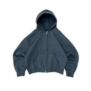 Fabricant OEM de sweats à capuche pour hommes en coton de qualité supérieure, French Terry, sweats à capuche lourds pour hommes, streetwear, fermeture éclair - Product Image 4