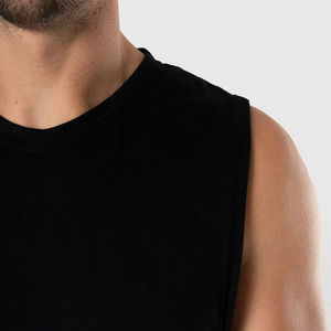 Camiseta sin mangas de algodón de verano con logotipo personalizado al por mayor para hombres camiseta sin mangas básica deportiva transpirable para gimnasio duradera y cómoda - Product Image 5