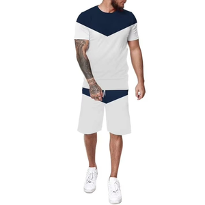 Ensemble de t-shirts en coton pour hommes tendance, style streetwear imprimé, taille plus, ensembles pour hommes, faible MOQ, t-shirt en coton respirant - Product Image 1