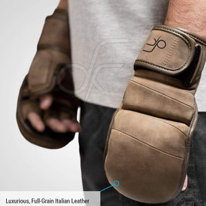 ถุงมือ MMA ดีไซน์ล่าสุด สำหรับฝึกซ้อมและแข่งขัน ทำจากหนังคุณภาพสูง สำหรับเยาวชน - Product Image 2