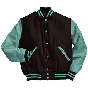 Nuevo diseño para hombre, chaqueta universitaria de colores personalizados con cuello levantado, chaqueta de béisbol universitaria de invierno de algodón 100% de alta calidad - Product Image 4