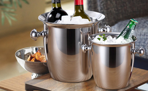 ถังไวน์อลูมิเนียมชุบนิกเกิลแบบดั้งเดิมถังไวน์คุณภาพสูงอ่างเครื่องดื่มแฟนซีกระจกเคลือบเงาสไตล์นอร์ดิกวินเทจ - Product Image 6