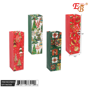 4,3 \ "X15 \" X4.3 \ "Bolsa de vino de Navidad 144PCS/CS Suministros de vacaciones - Product Image 1