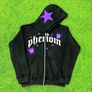 OEM Logo personnalisé vierge de détresse plaine sans cordon de serrage poids lourd sweat à capuche court bord bas recadrée ourlet brut sweats à capuche pour hommes - Product Image 3