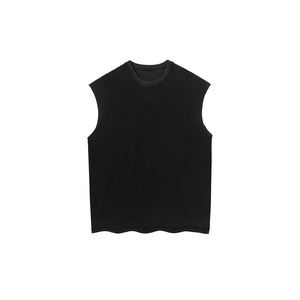 Camiseta sin mangas informal para hombre con logotipo personalizado Ropa deportiva de punto transpirable de secado rápido para gimnasio Fitness - Product Image 1