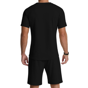 Tenues décontractées pour hommes, survêtement d'été, vêtements décontractés et confortables, respirant, survêtement d'été 100% coton pour hommes - Product Image 2