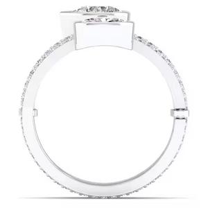IGI certifié 14K or blanc laboratoire cultivé diamant bagues de fiançailles pour les femmes Design élégant luxe mariage bijoux fins cadeau - Product Image 3
