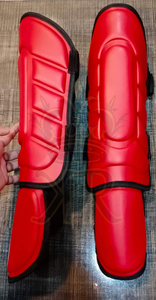 อุปกรณ์ป้องกันหน้าแข้งและให้ความอบอุ่นสไตล์วินเทจทำด้วยมือสำหรับ MMA คิกบ็อกซิ่งมวยไทยสำหรับการเตะขาและเท้า - Product Image 2